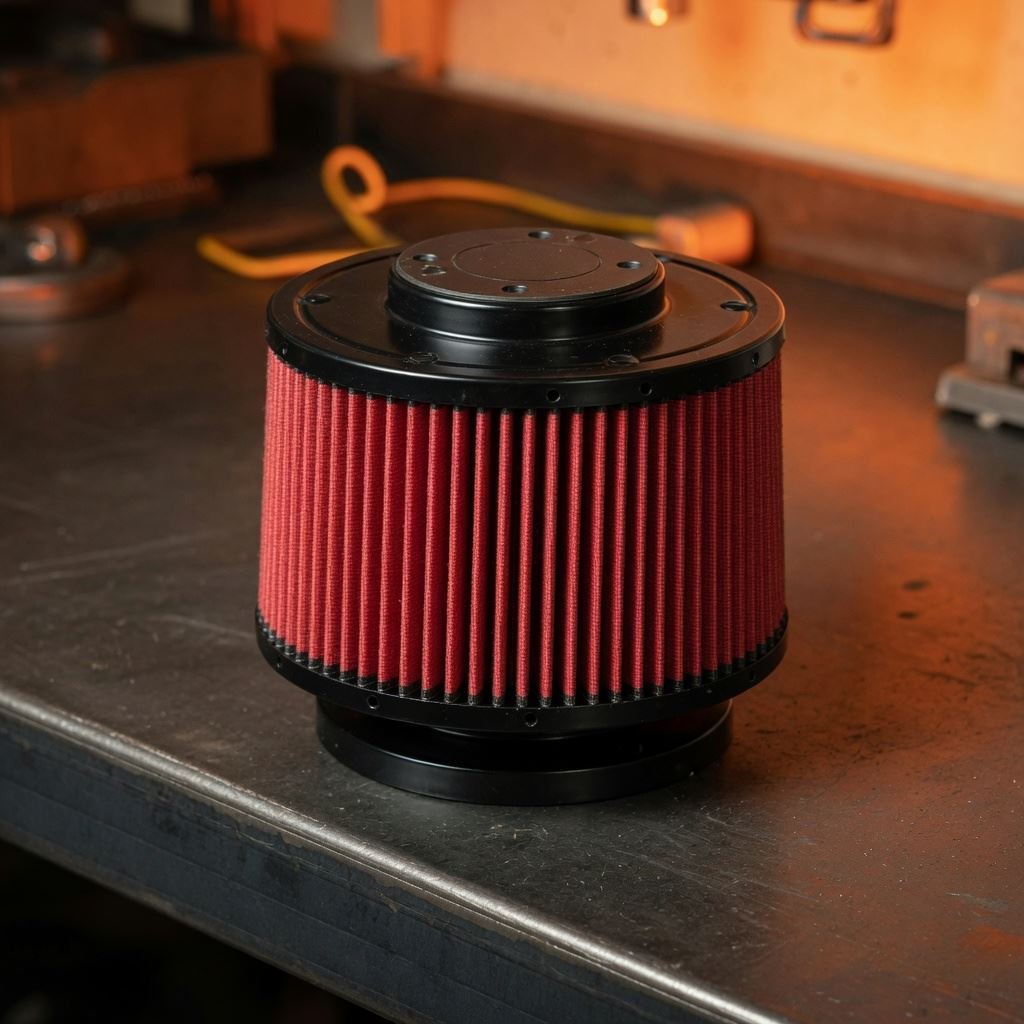 Demonstration air cleaner. Unbranded demonstration photograph.